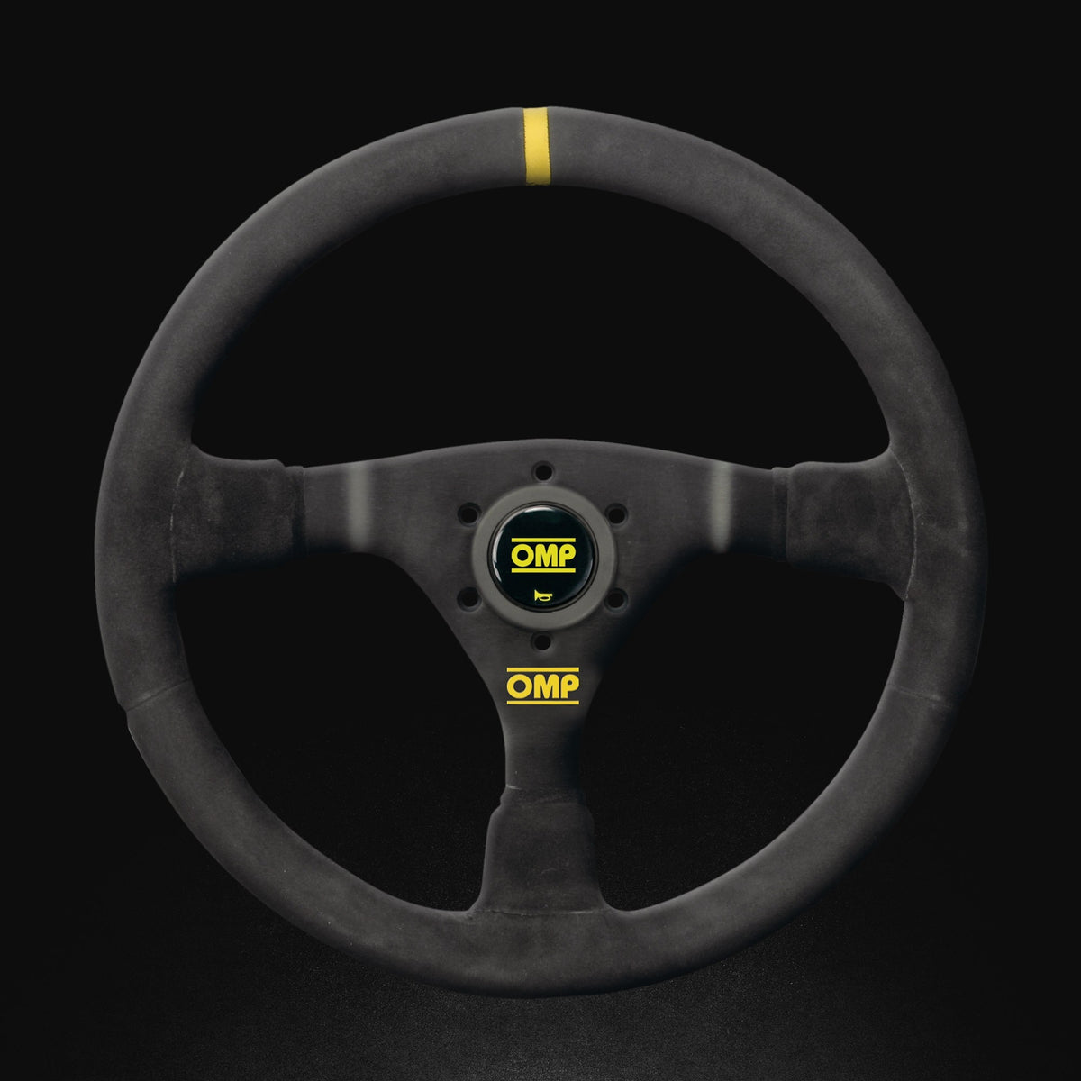 OMP WRC レザーステアリング 35φ 70mmディープ イエローステッチ WRC – Checkerd Sports