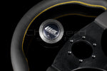 Works Bell Type III Steering Wheel - Black Leather / Yellow Stitching