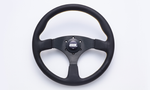 Works Bell Type III Steering Wheel - Black Leather / Yellow Stitching